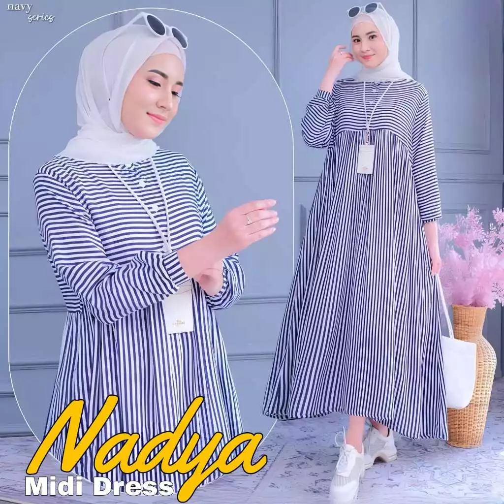 JAWANI MIDI DRESS WD BAHAN KATUN VISCOSE Midi Dress Korea Baju Gamis Wanita Baju Midi Dress Wanita