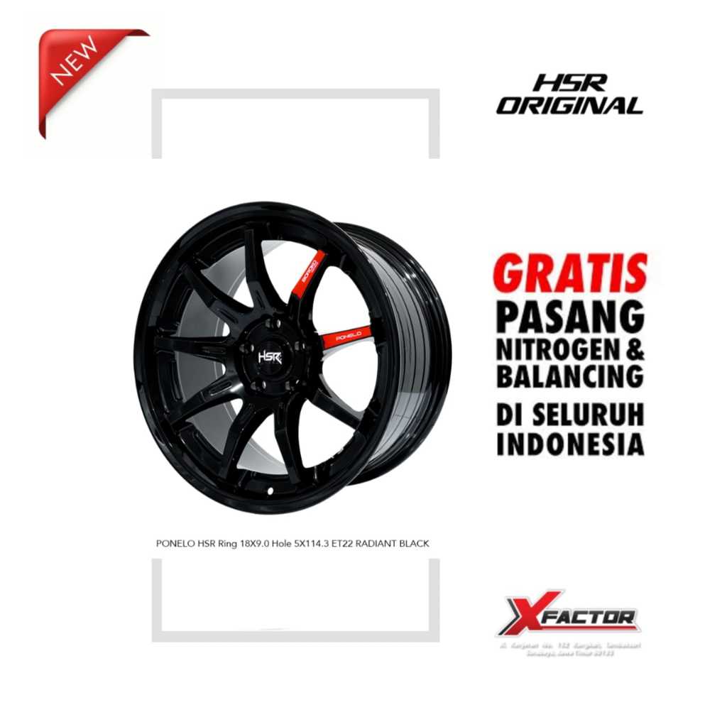 VELG MOBIL R18 HSR R18 PONELO R18X9 H 5X114,3 ET22