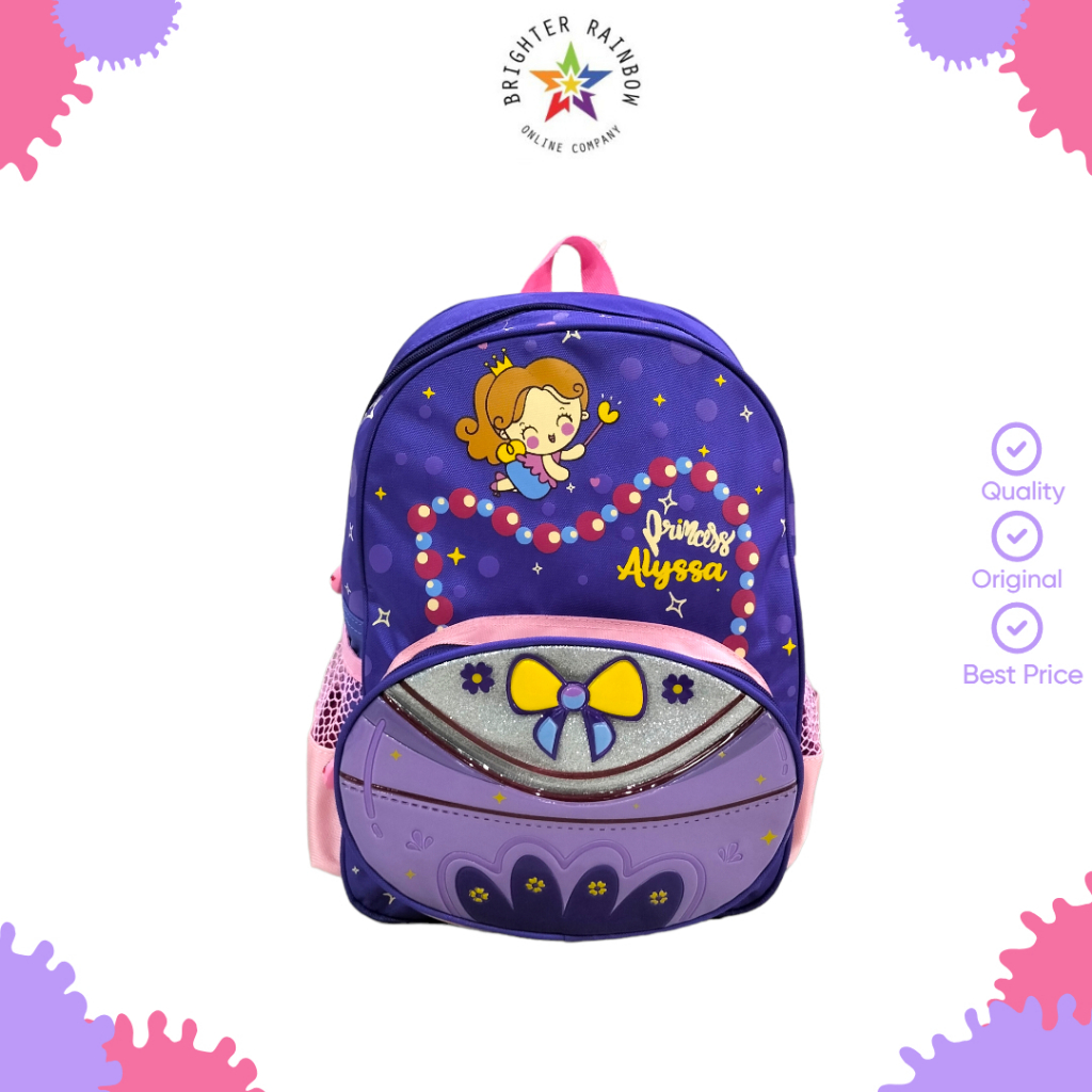 TAS LITTLE V - 44688 PRINCESS ALYSSA RANSEL SEKOLAH ANAK TK PEREMPUAN