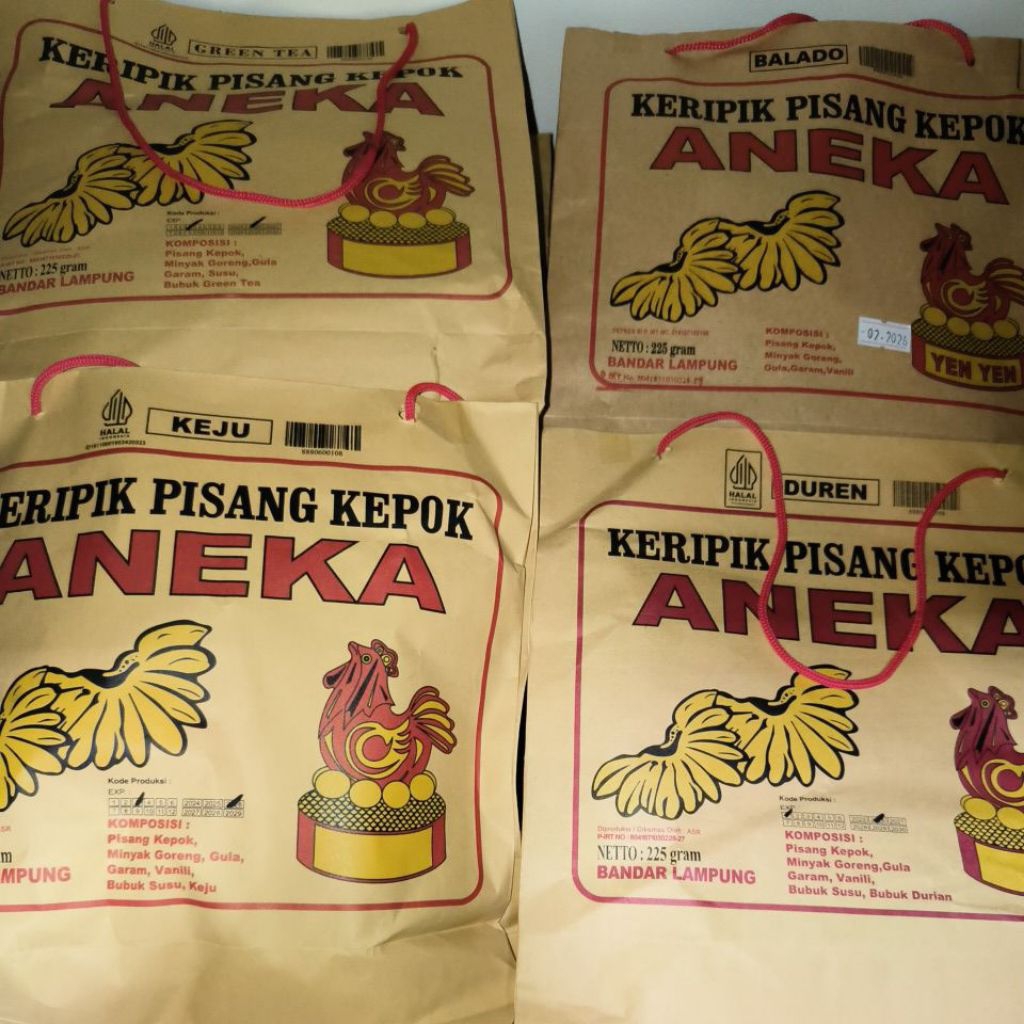 KERIPIK KRIPIK PISANG KEPOK KHAS LAMPUNG ANEKA SARI RASA YEN YEN JAJANAN 225gr BAG PRAKTIS OLEHOLEH 