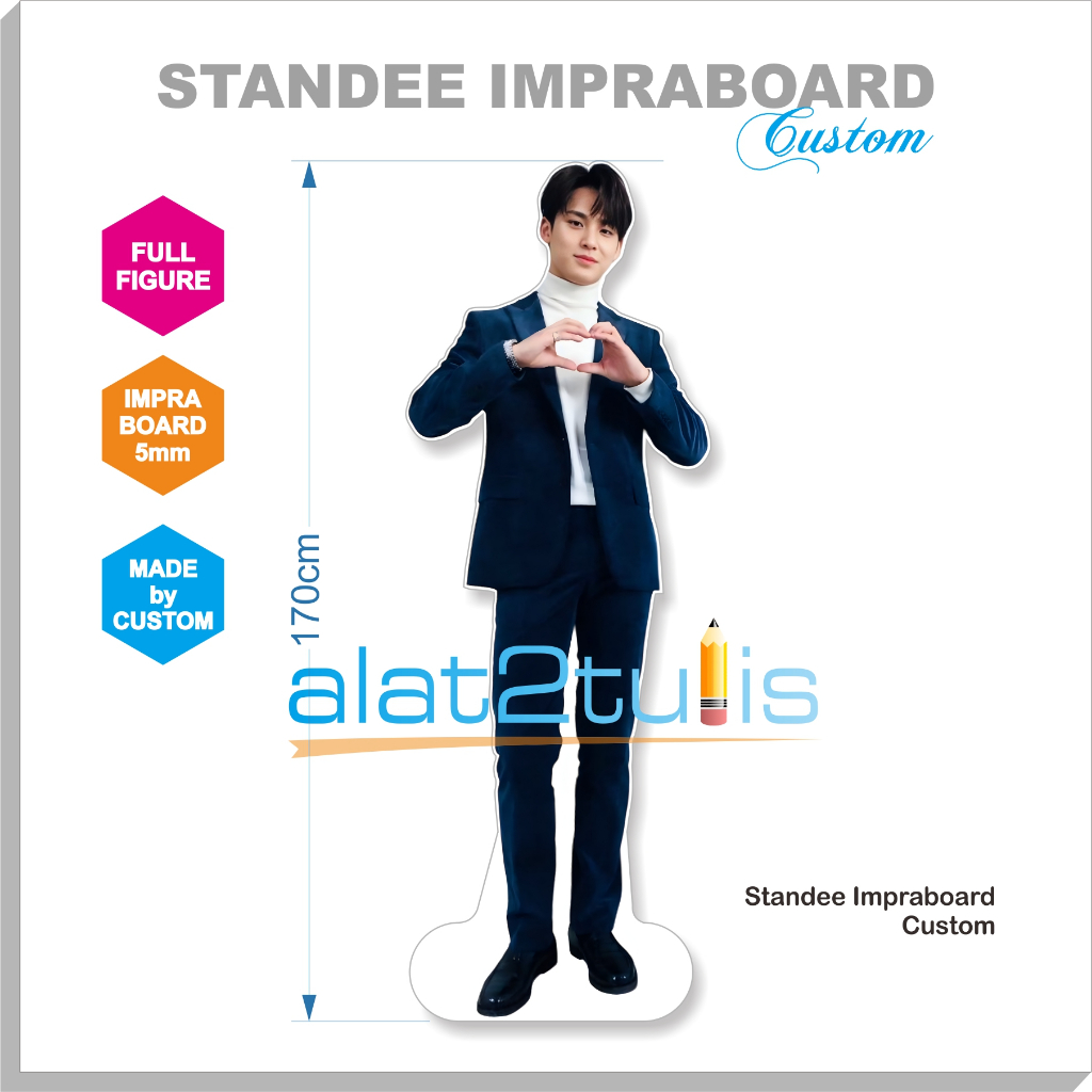 Standee Impraboard Custom Tebal 5mm UV PRINT Full FIGURE Kpop Anime Karton