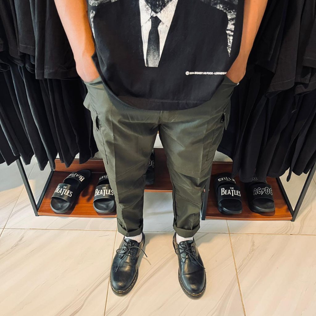 CELANA ALPIN PANJANG HIJAU ARMY || CELANA KEMPOL || CELANA KARGO || CELANA PUNK