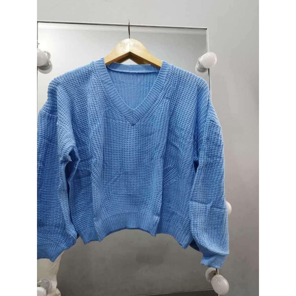 SUETERKU HANNA OVERSIZED KNIT / YEJI SWEATER CROP OVERSIZE PREMIUM / V SWEATER RAJUT