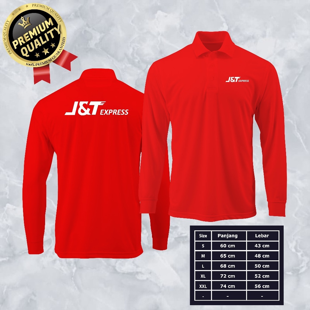 KAOS POLO BAJU PRIA WANITA SHIRT KERAH LENGAN PANJANG EXPEDISI ANTAR BARANG EXPRESS JNT / COD