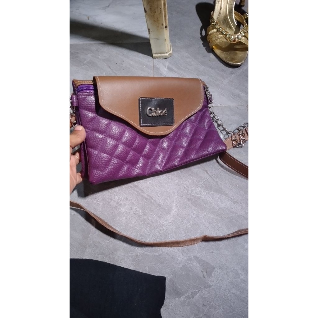 preloved tas wanita warna ungu