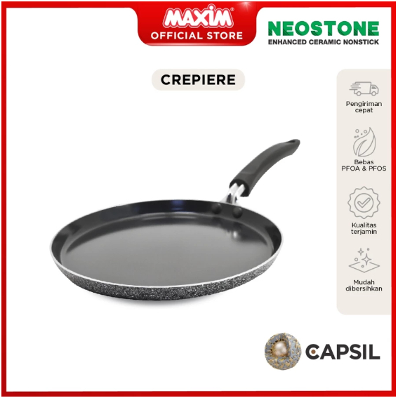 Maxim Neostone Wajan Ceramic Anti Lengket 25cm Crepiere