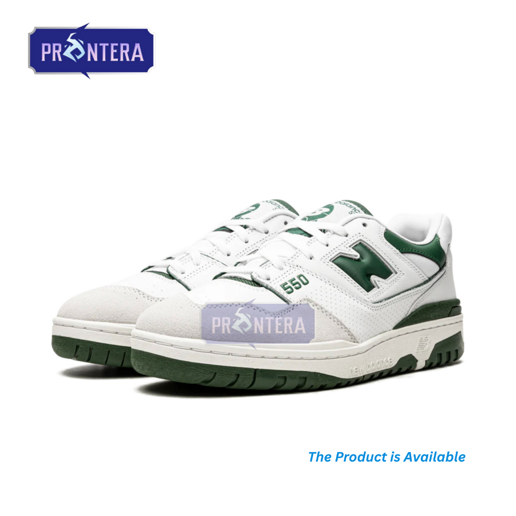 Prontera. - Sepatu NB 550 White Green Sneakers Authentic