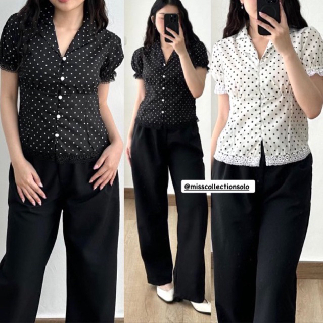 POLKADOT TOP BLOUSE