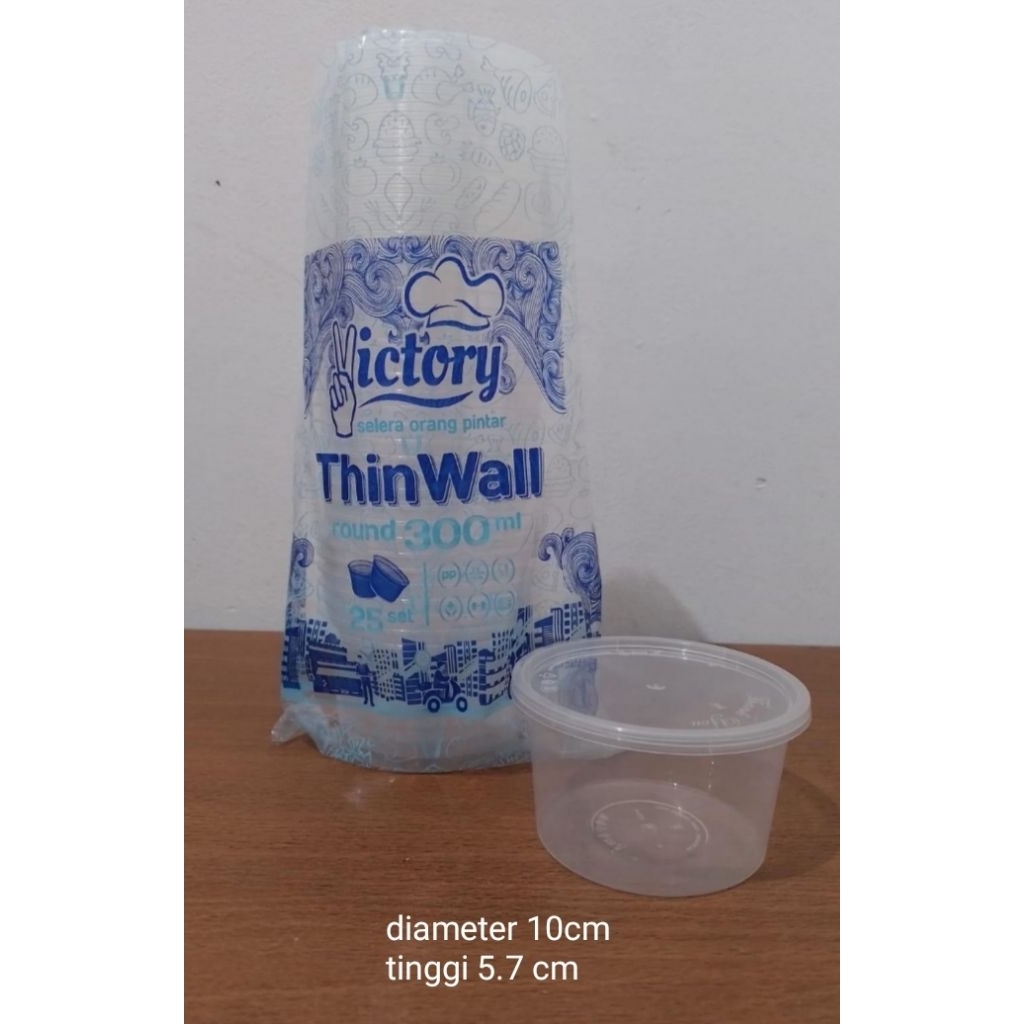 Thinwall round 300 ML /cup salad/cup puding/bubur/cup slime