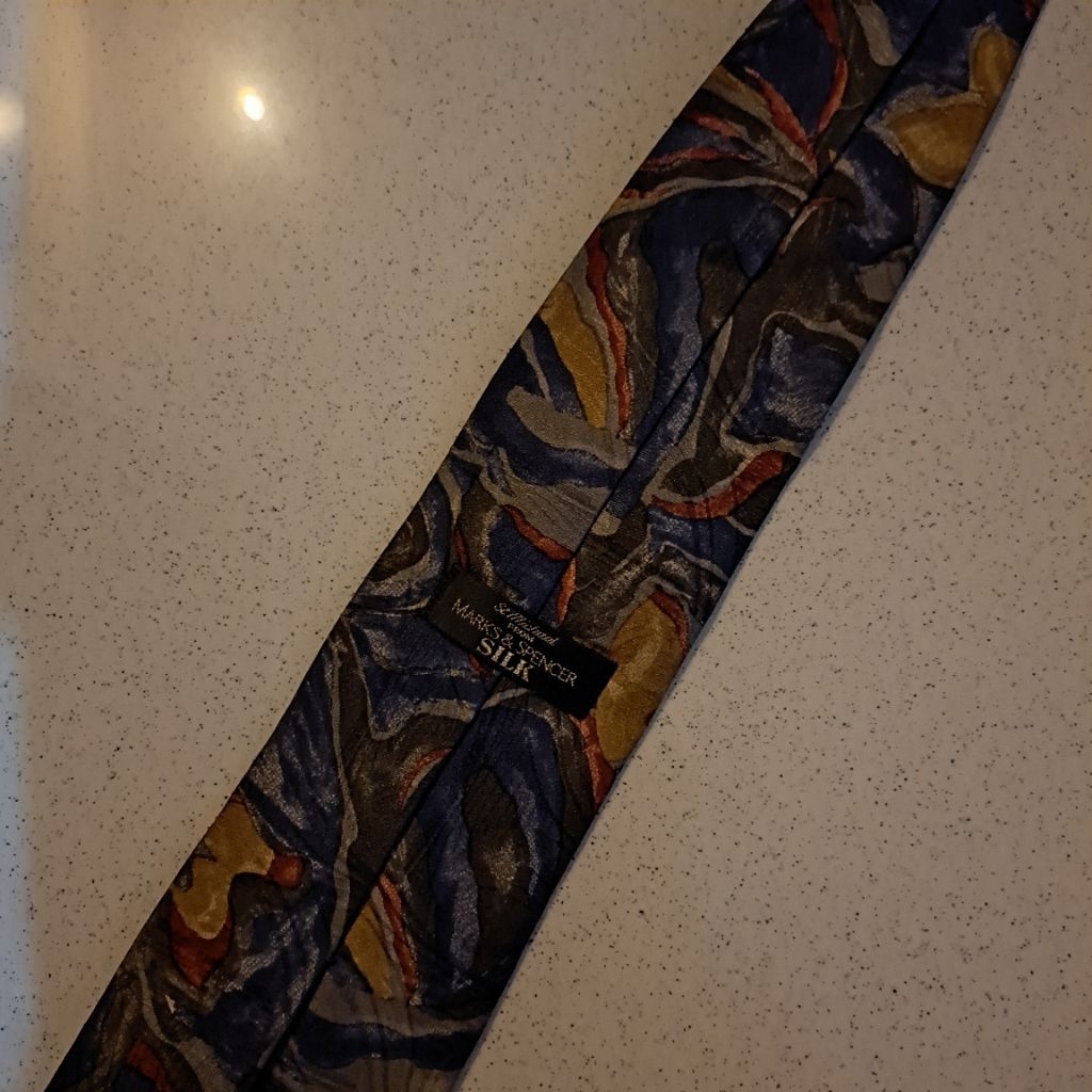 Vintage St. Michael from Marks & Spencer Silk Tie with an Abstract Pattern
