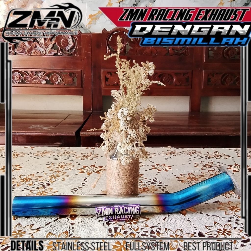 knalpot perahu balap Ketinting racing new motoyama Nusantara 230cc model bending bluemon