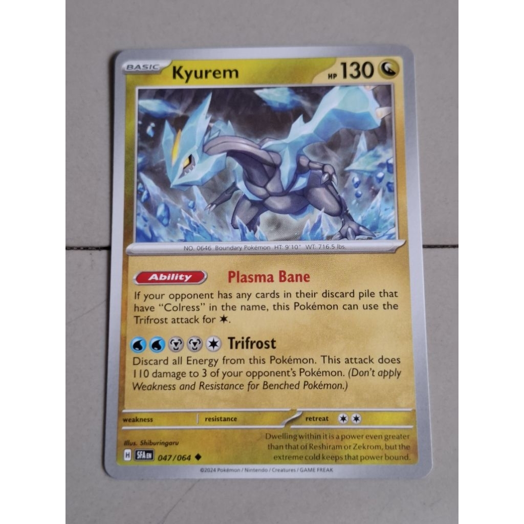 kartu pokemon original common kyurem sfa 047/064