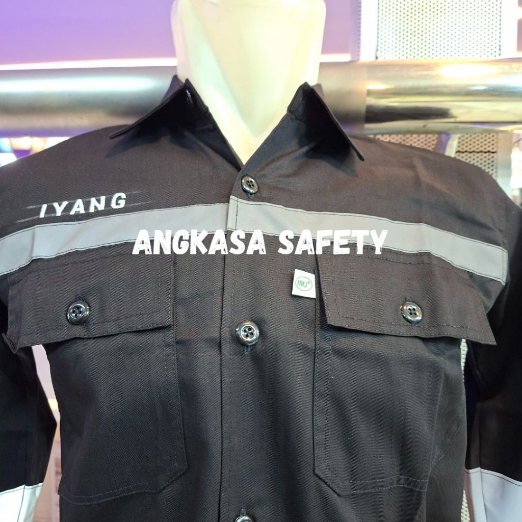 Baju Kerja Safety K3 Bisa Custom Nama / Baju Kerja Atasan Lengan Pria Promo