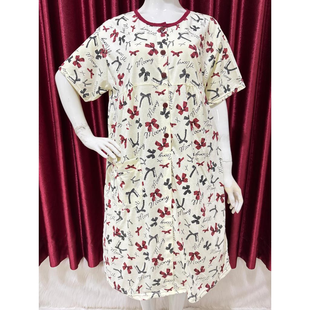 Baju Tidur Wanita/Daster K5/XXL Full Kancing Depan(Hidup)/DasterJumbo/Daster BUSUI