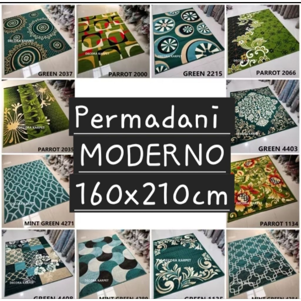 MODERNO Karper permadani 210x160cm/karpet permadani tebal berkualitas minimalis