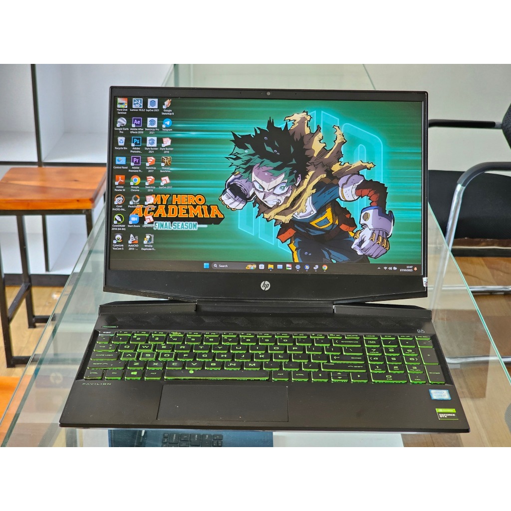 HP Pavilion Gaming 15 intel Core i7 Nvidia GTX 1660 Ti Gaming Editing dan Desain Grafis