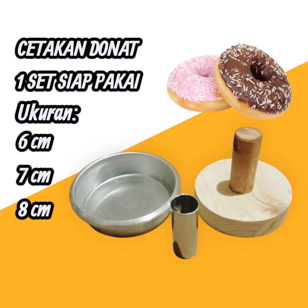 cetakan donat/cetakan donat kayu 1 set 3 pcs