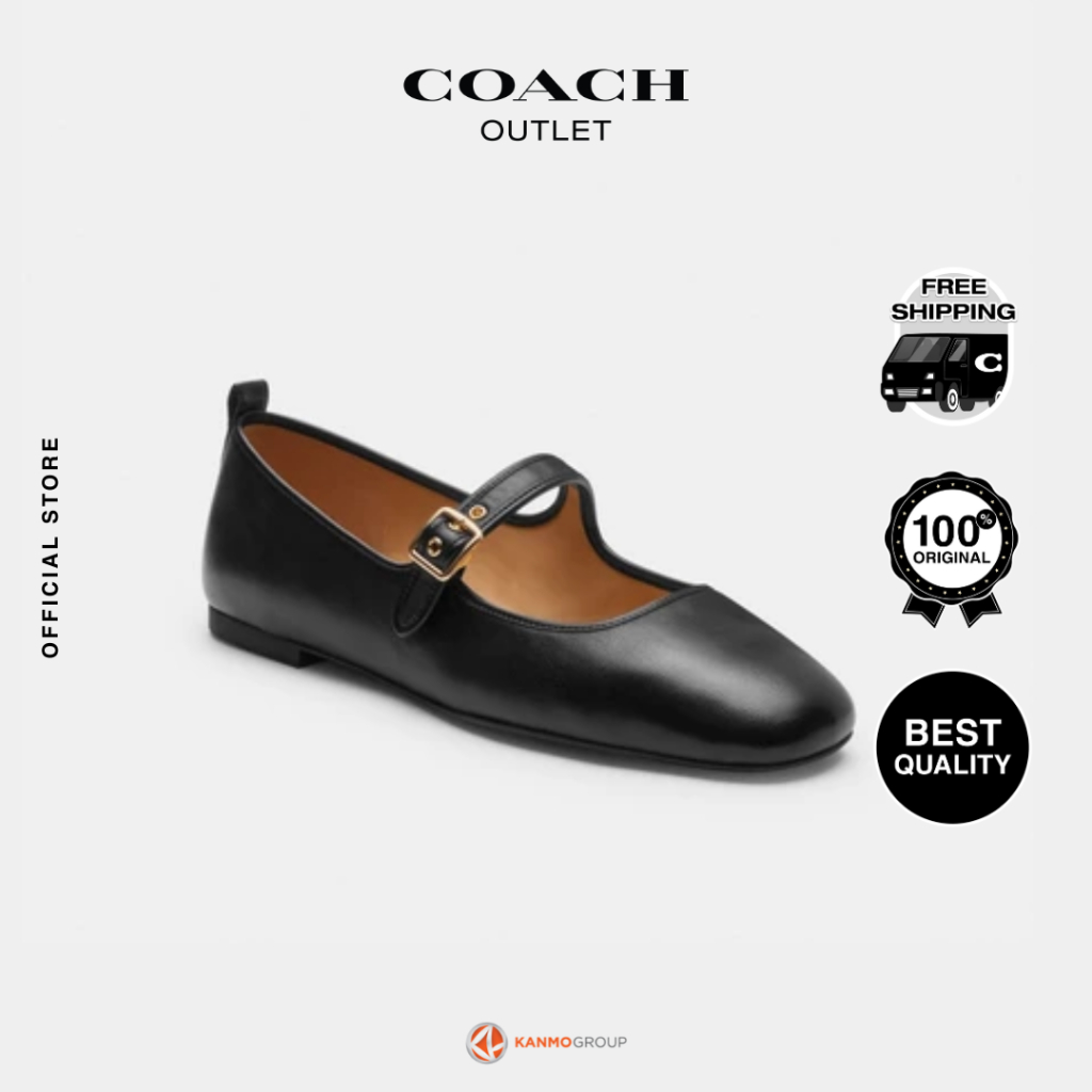Coach C Rivet Mary Jane - Sepatu Flat Wanita