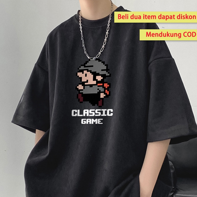 Kaos Pria Cartoon Baju Distro Original 100% Retro Style Tshirt Longgar Kaos Import baju t shirt pria