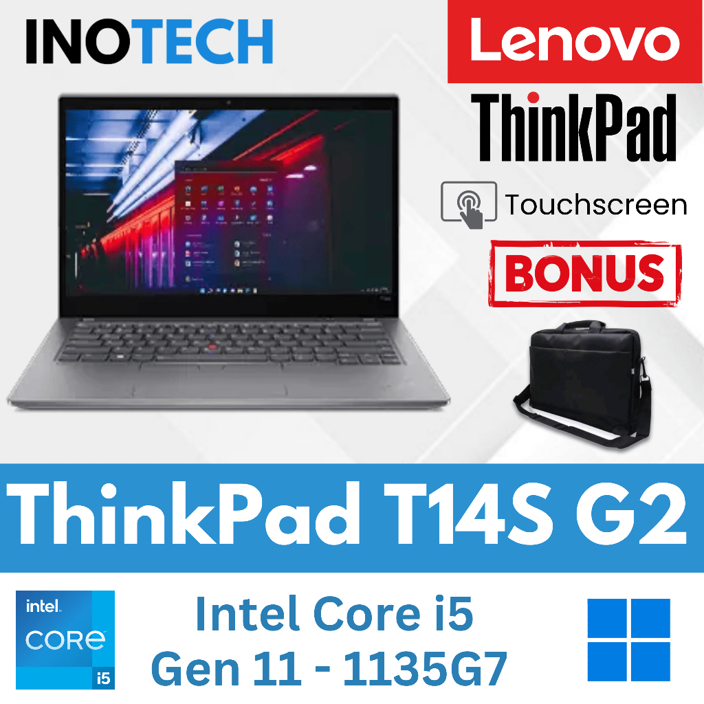 LENOVO ThinkPad T14s Gen 2 Core i5/i7| SSD 512GB | RAM 8GB/16GB | Laptop Bisnis Premium Bekas / Seco
