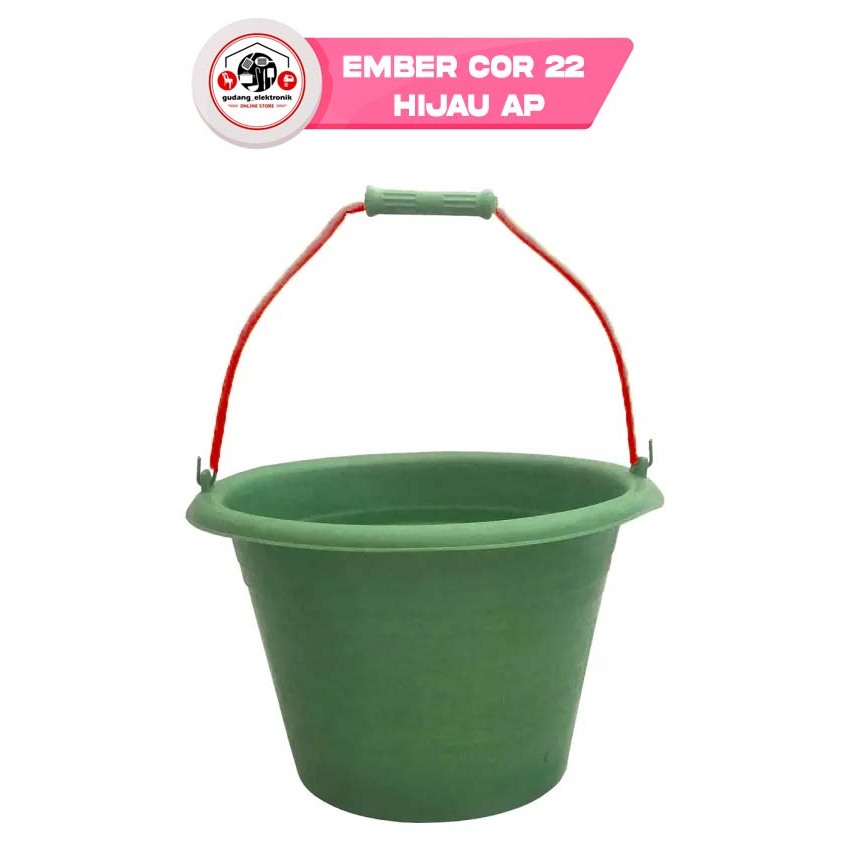Ember Cor 22 Hijau AP / Ember Plastik Anti Pecah