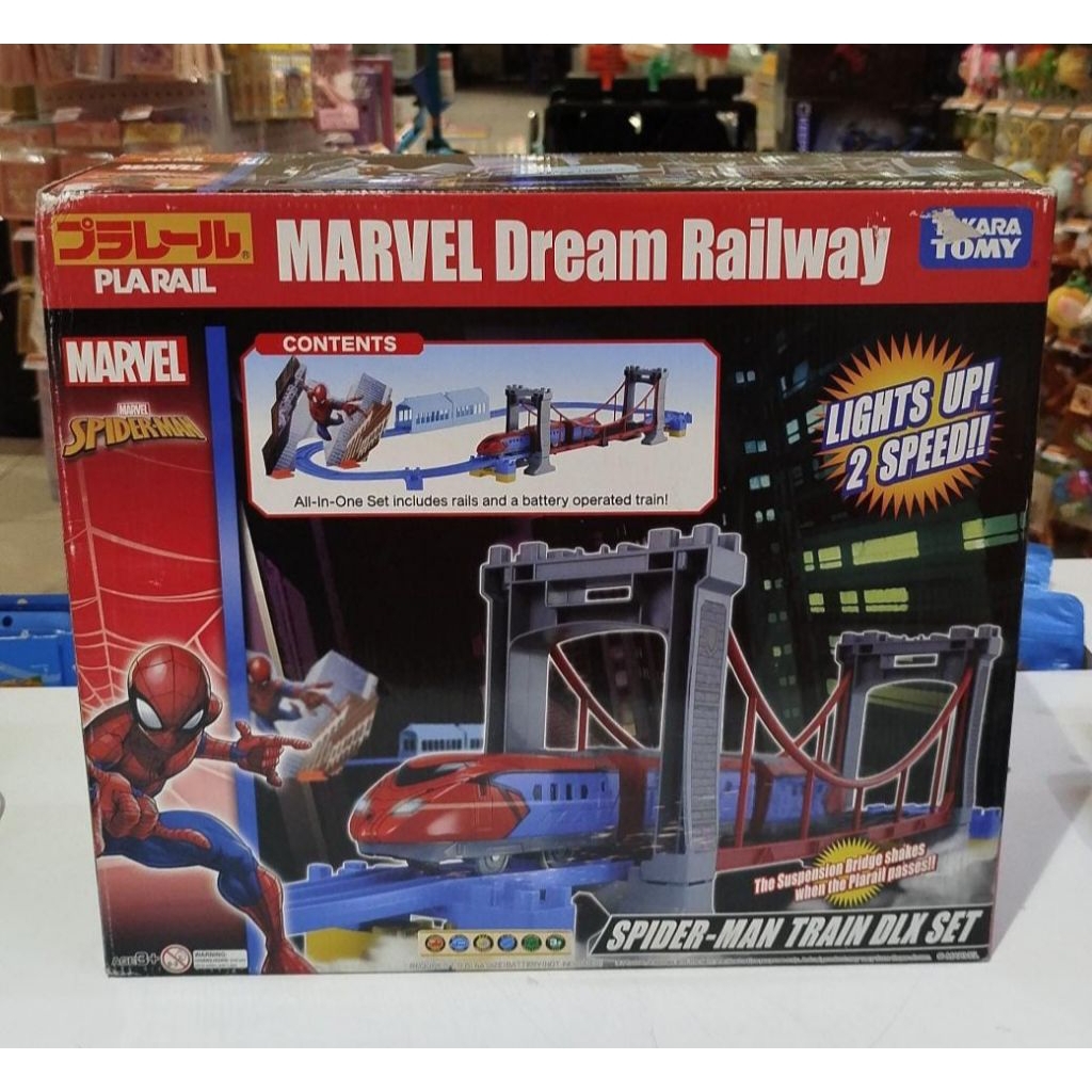 Mainan kereta Api Marvel Dream Railway Spiderman Train  set TAKARA TOMY (NEW,TERMURAH)