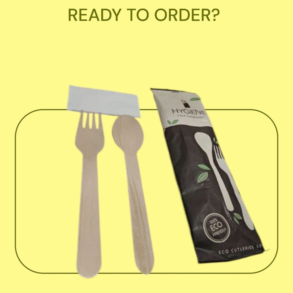 Sendok Garpu Kayu set HYGIENE