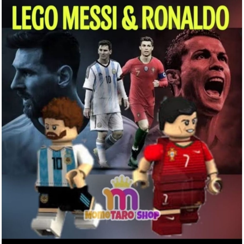 Lego Karakter Messi Ronaldo Neymar, Lego Bola Bisa COD