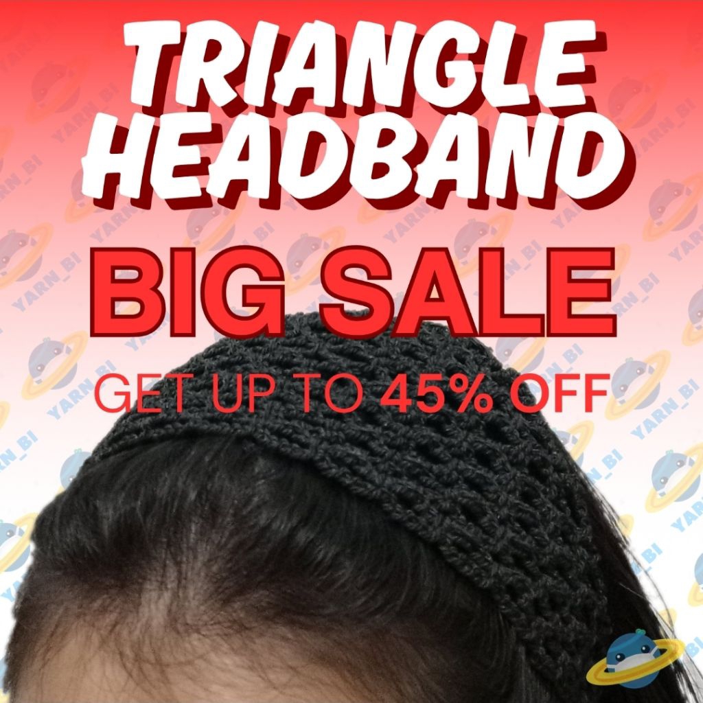 [READY STOCK] Bandana Segitiga Rajut Dewasa Karet dan Tali - Handmade