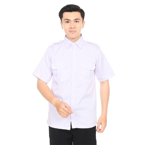 Kemeja Putih PDH Lengan Pendek Pria Baju Dinas Pns Guru Dan Asn