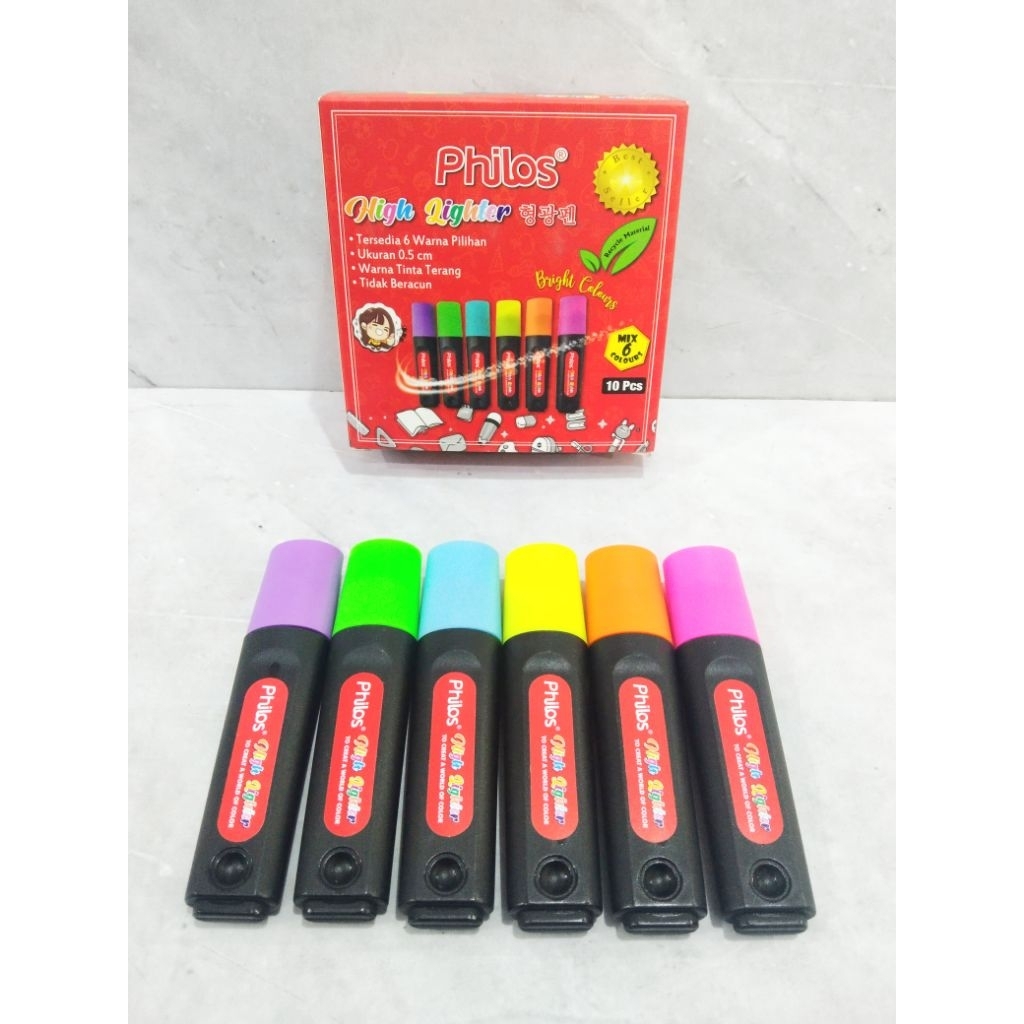 STABILO PHILOS WARNA LENGKAP / HIGH LIGHTER NEON - PHILOS