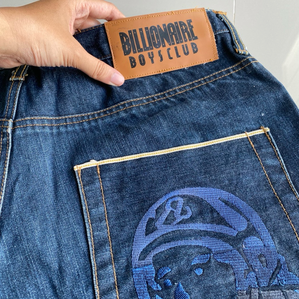 BBC ICECREAM JP Selvedge Jorts Denim Short Pants Billionaire Boys Club Vintage embroidered Astronaut