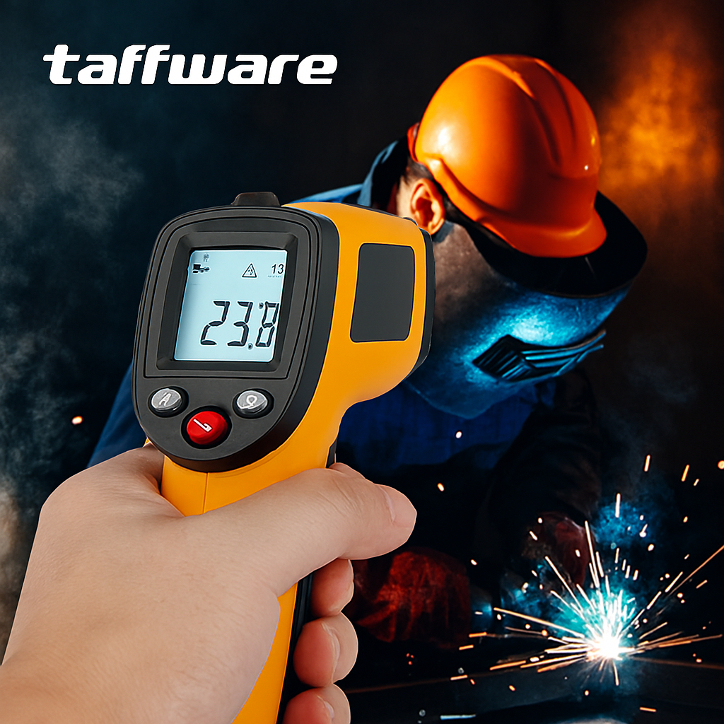 Thermogun Taffware Industrial Laser Infrared | Termometer Digital Non-Contact Akurat & Cepat | Pengu