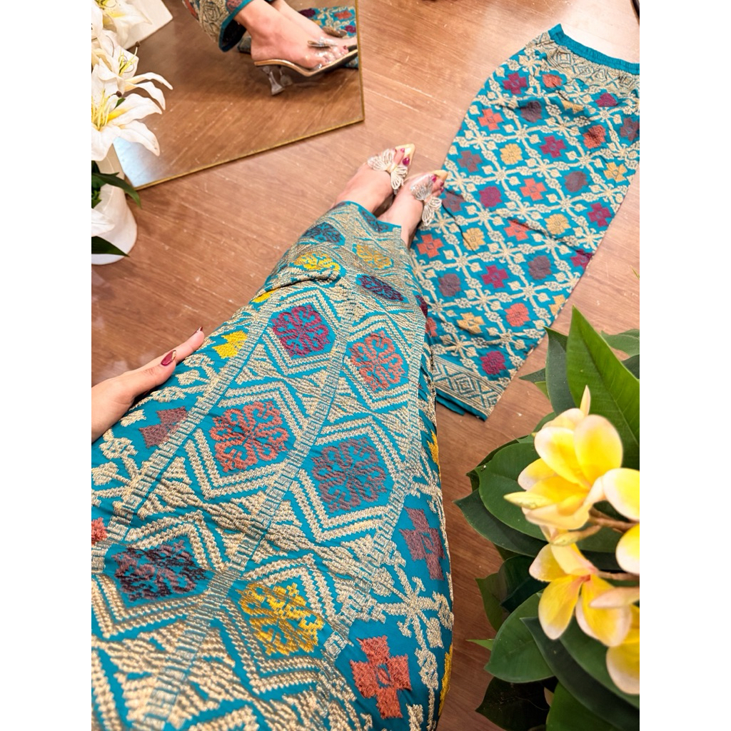 kamen jadi songket bordir strait