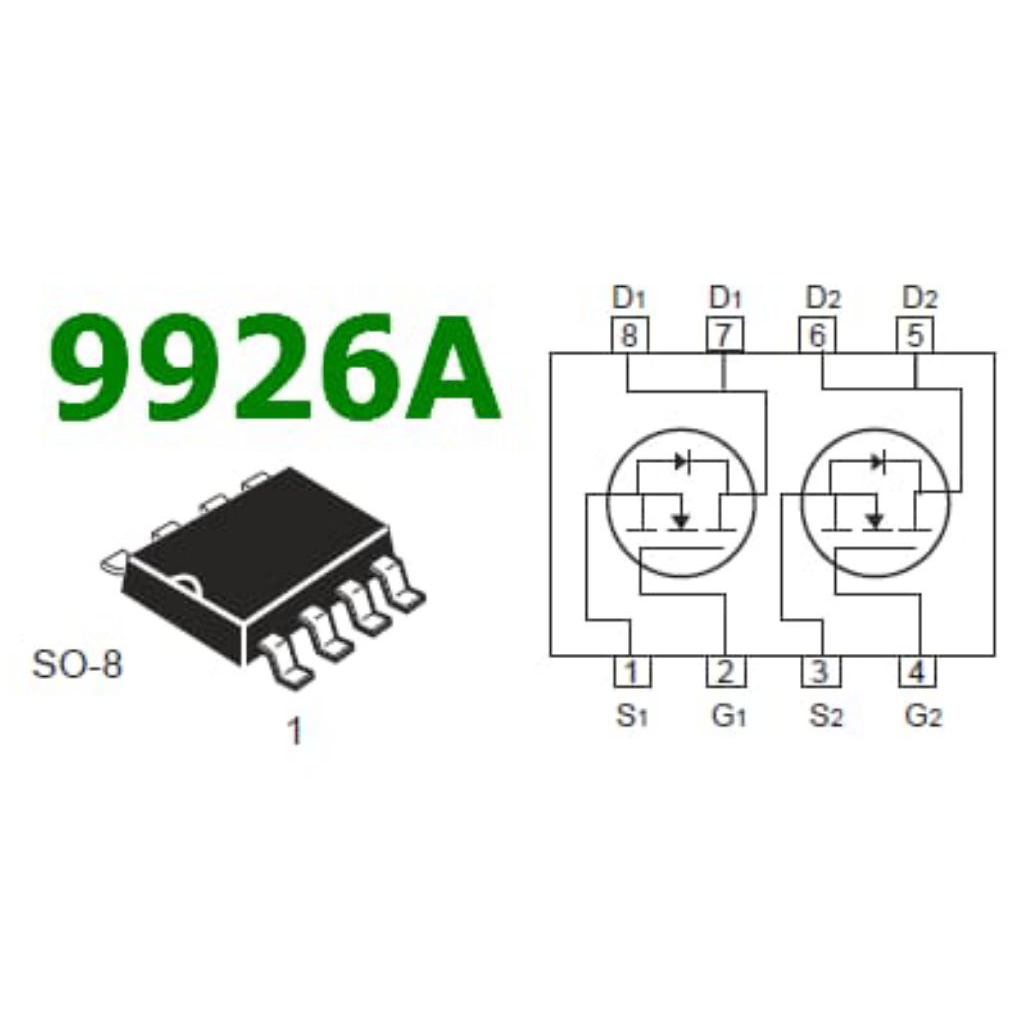 FDS9926A FDS9926 9926A 9926 (Merek Onsemi) Dual N Channel Mosfet SOP8