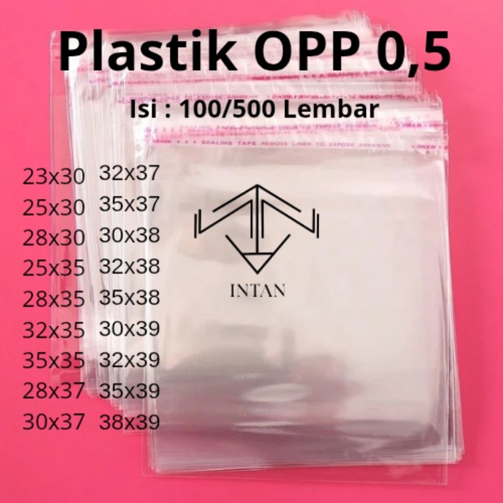 Plastik OPP ketebalan 0,5 murah/ Plastik packing pakaian, celana/ Plastik bening