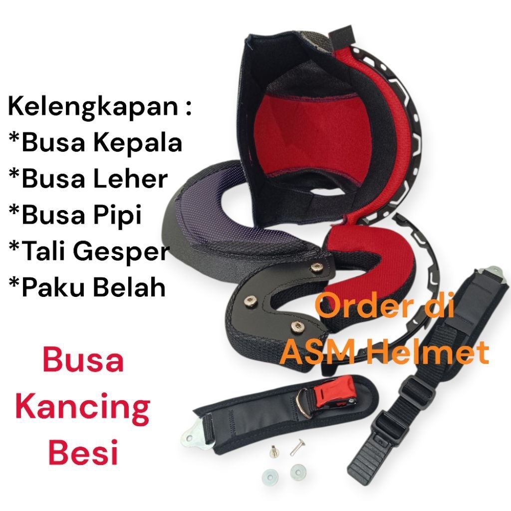 Busa Spon Busa Fullset Helm NHK Predator Spon Fullset helm NHK Predator 1 Visor/ 2Visor /Kancing Bes