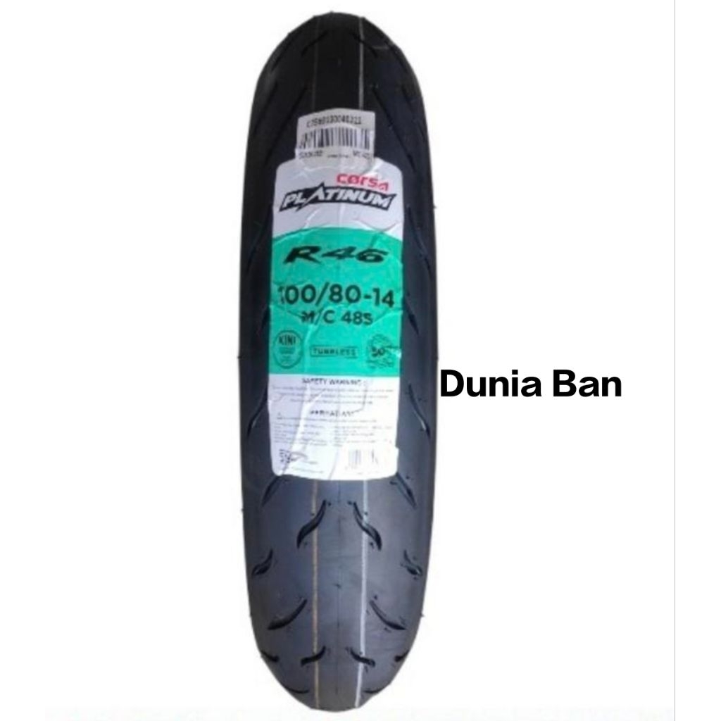 Ban Corsa Platinum R46 100/80-14 (R46) Tubeless  Balap Racing R46 100 80 14 Tubeless