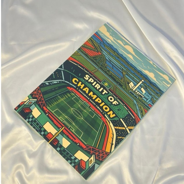 Poster dinding Frame Bola Persebaya Aesthetic Jumbo 60x40 cm | Greenstand Premium Poster