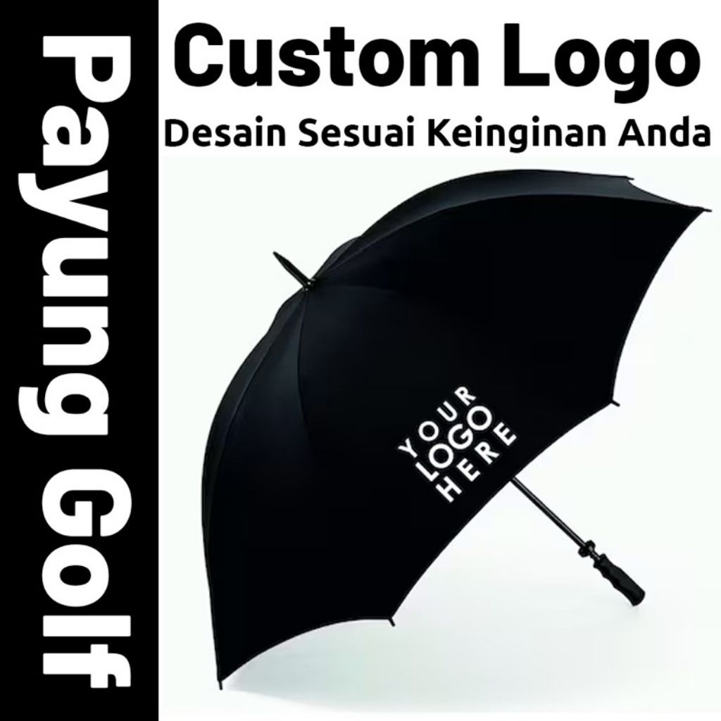 (custom)payung golf standar/payung golf manual/payung lipat/payung souvenir