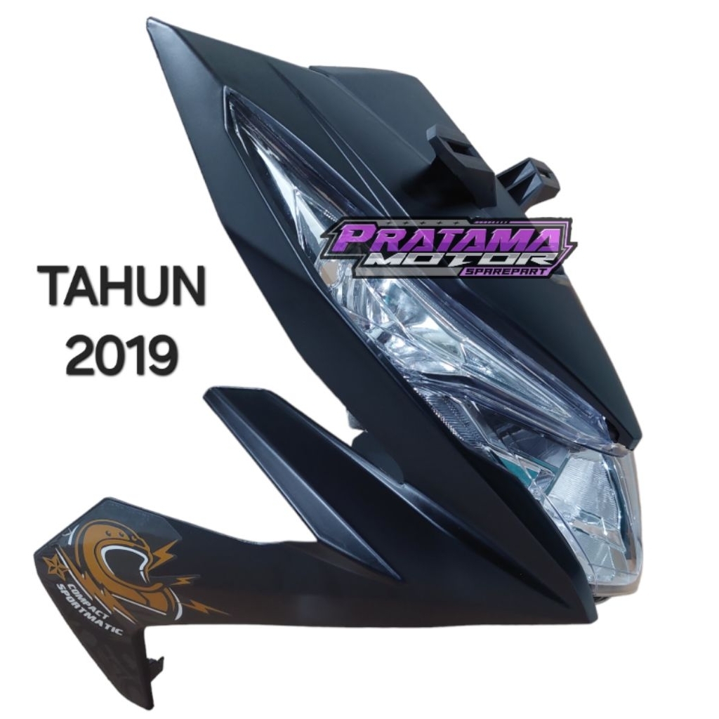Full Set Tameng Body Depan Beat Street 2019 Hitam Doff