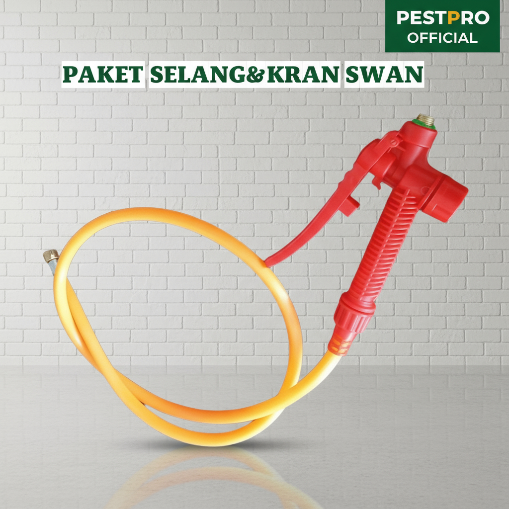 Paket Selang Stop Kran Swan Tangki Semprot Hama Swan Pencetan Gagang Stop Kran Swan