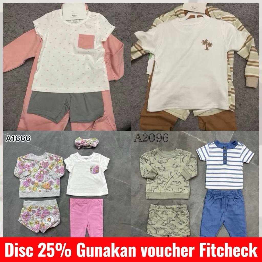 New Set Baju Bayi Laki laki Perempuan Baju Anak Baru Hanger Bayi Branded