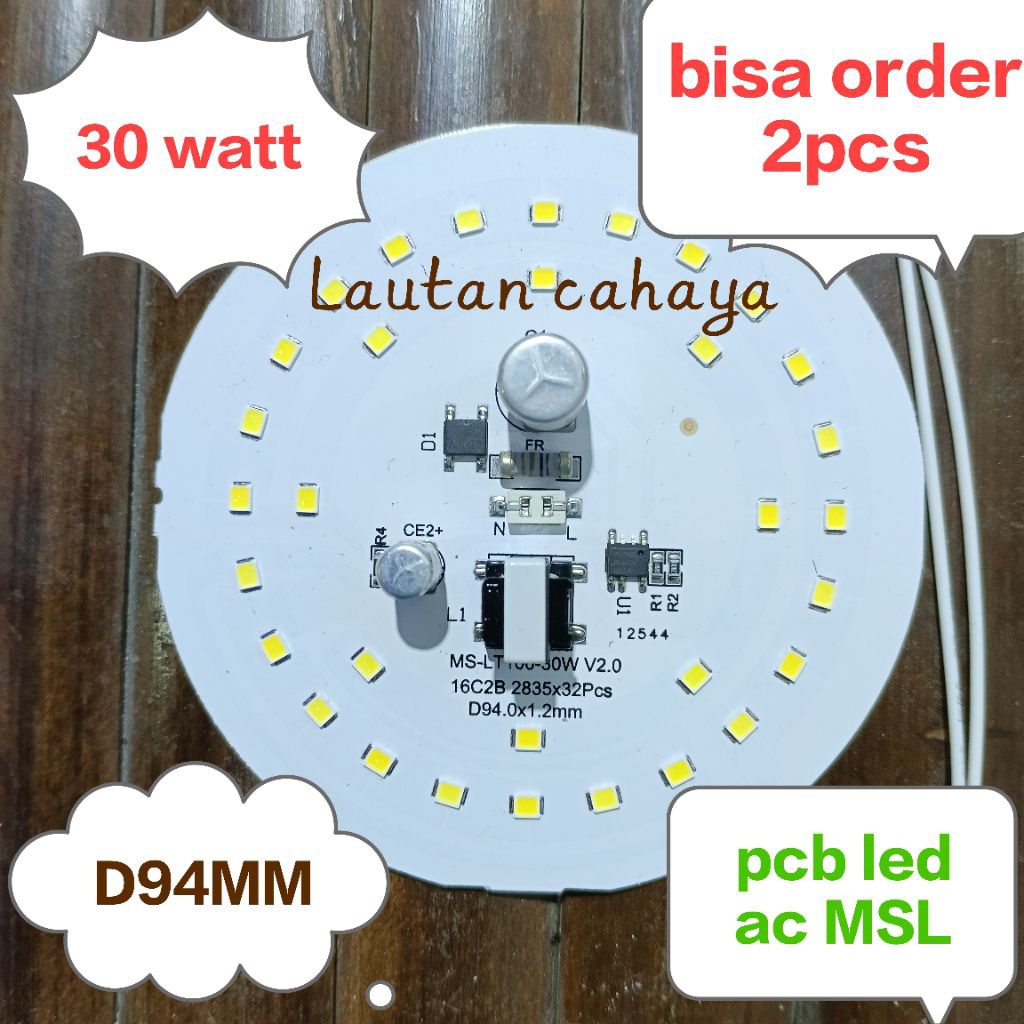 PCB LED AC MSL 30 WATT / MESIN LAMPU LED