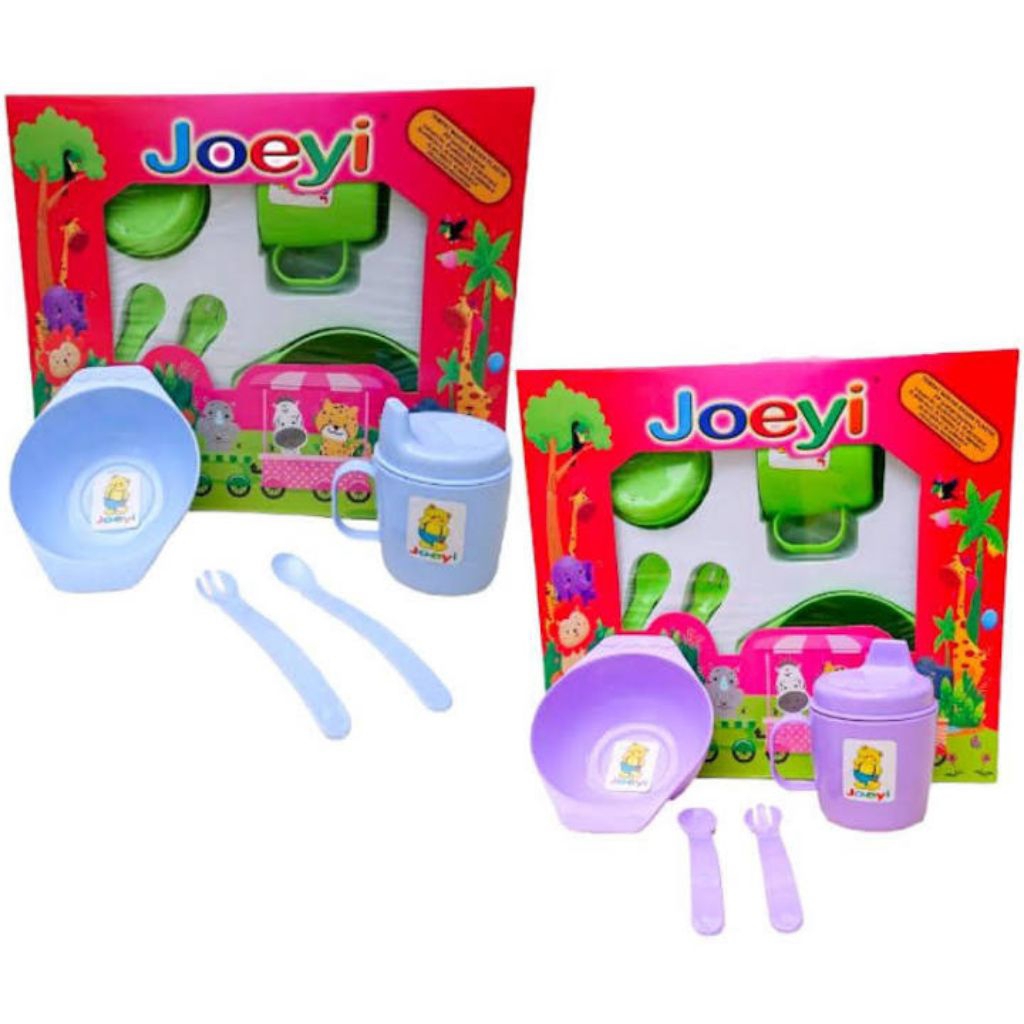 Feeding Set Joeyi Kecil | Tempat Makan Joeyi Kecil |Kado Bayi Perlengkapan Makan Bayi / Feeding set 