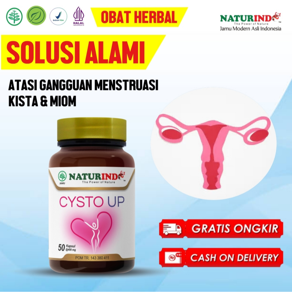 Cysto Up Naturindo Herbal Kista Miom Endometriosis PCOS Serviks Benjolan Bartholin