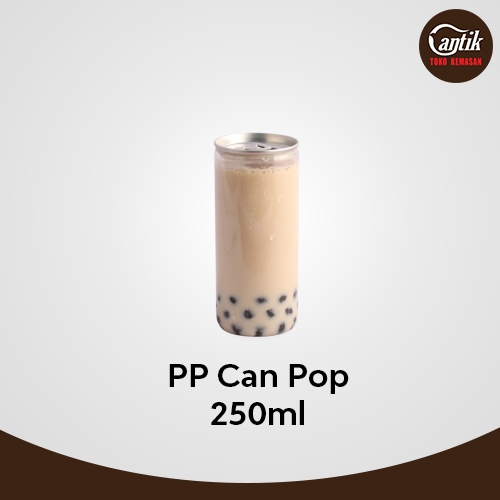 PET CAN POP MINUMAN 250ML + TUTUP PET CAN POP