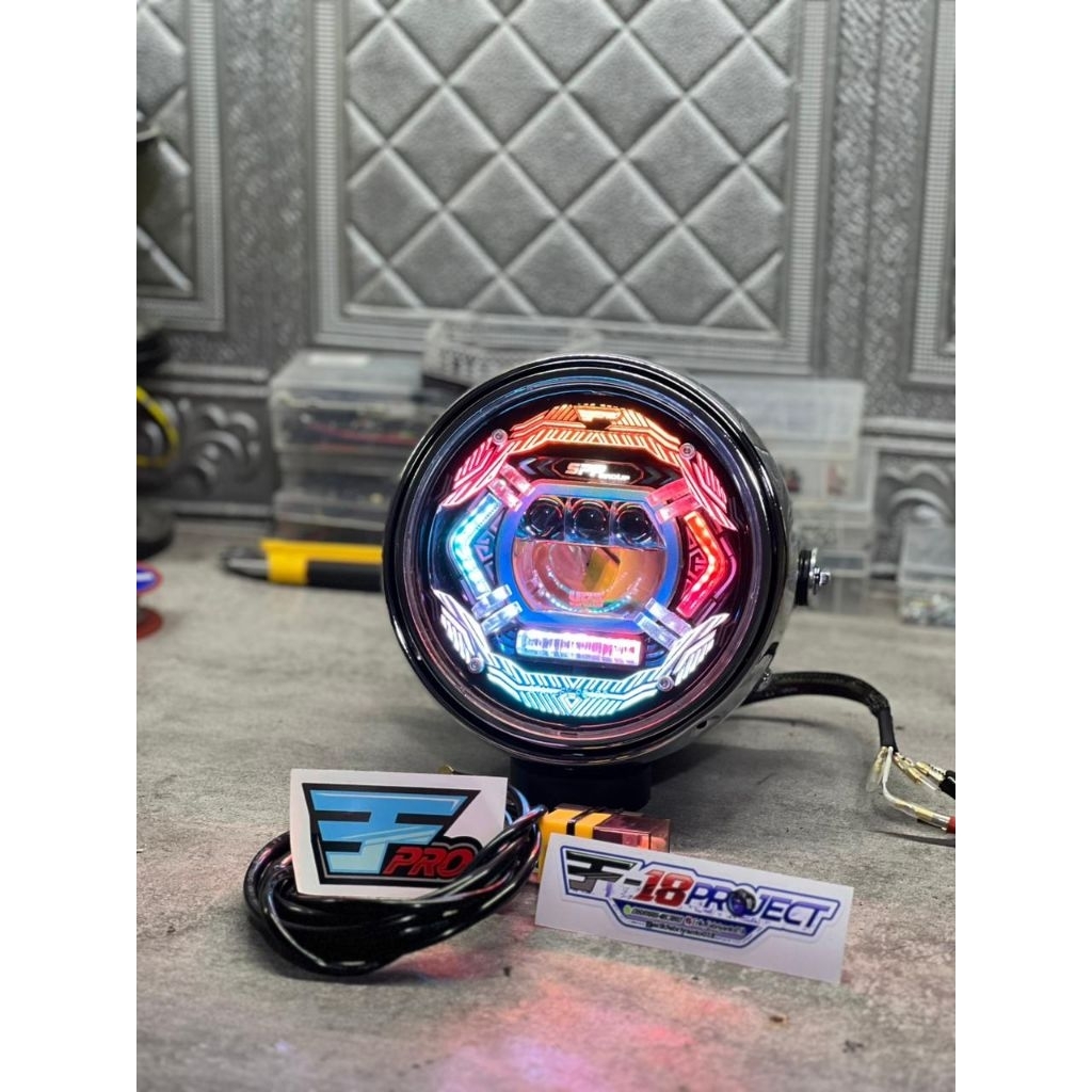 Lampu Biled AES Kustom Set Batok KW - Kawasaki Ninja SS | Shroud BMW, BMW 5D, Taichi, Cakra, Venom, 