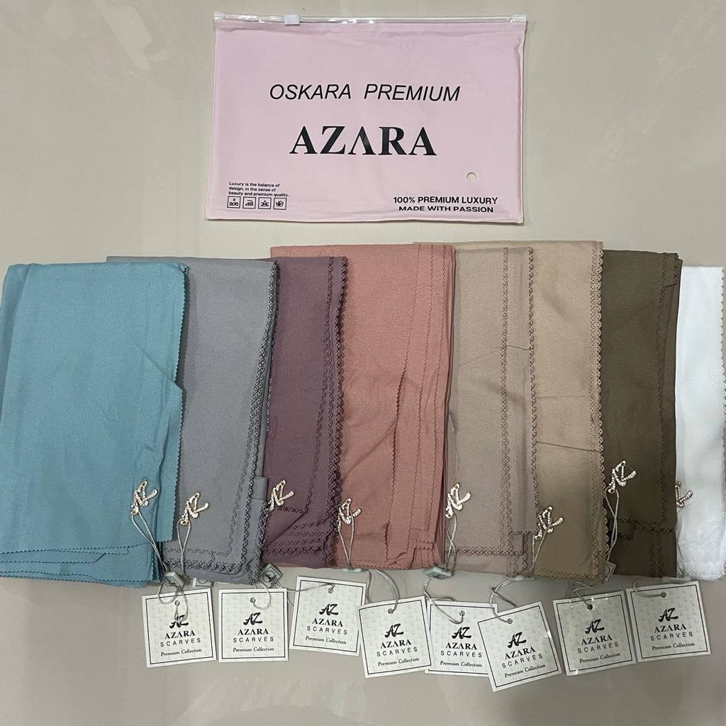 Hijab Segitiga Azara Oskara Premium / Jilbab Segitiga Azara Pouch / Jilbab Azara Premium / Jilbab Az