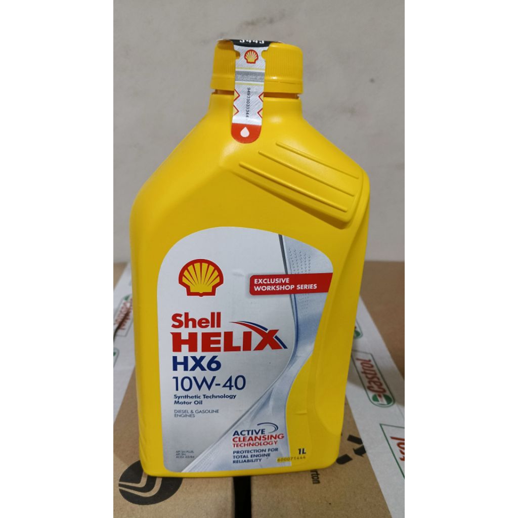 OLI OIL SHELL HELIX HX6 1 LITER PELUMAS OLI MOTOR UNIVERSAL
